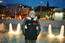Fountain and Ilia in Ouchy of Lausanna